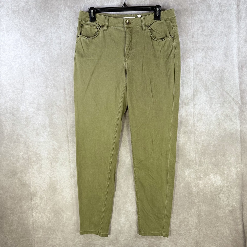 A Loves A Pants Women Size 30 Olive‎ Green Jegging Stretch High Rise READ